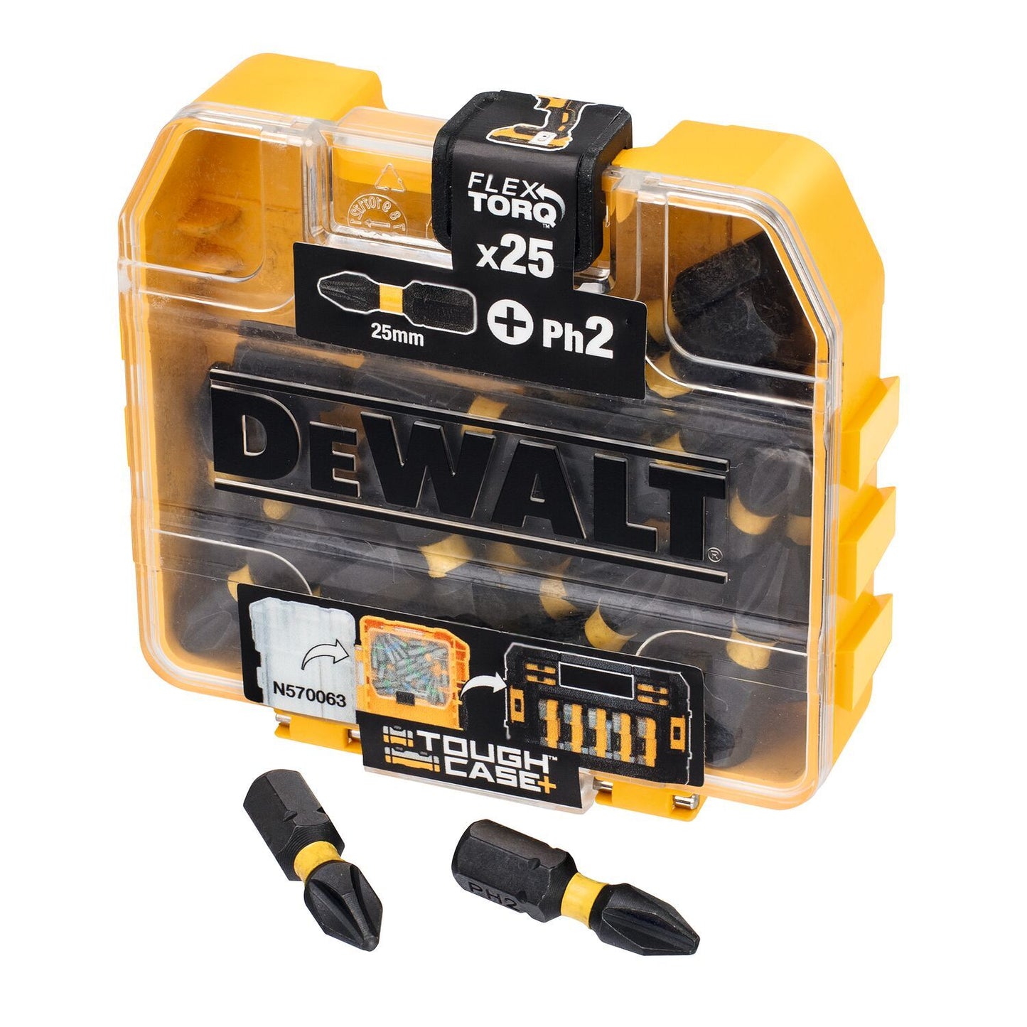 DT70555T Impact Torsion TicTac PH2 Schrauberbits 25 Stück
