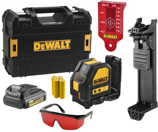 DCE088LR Kruislijnlaser Zelfnivellerend 2 rode stralen 15 meter