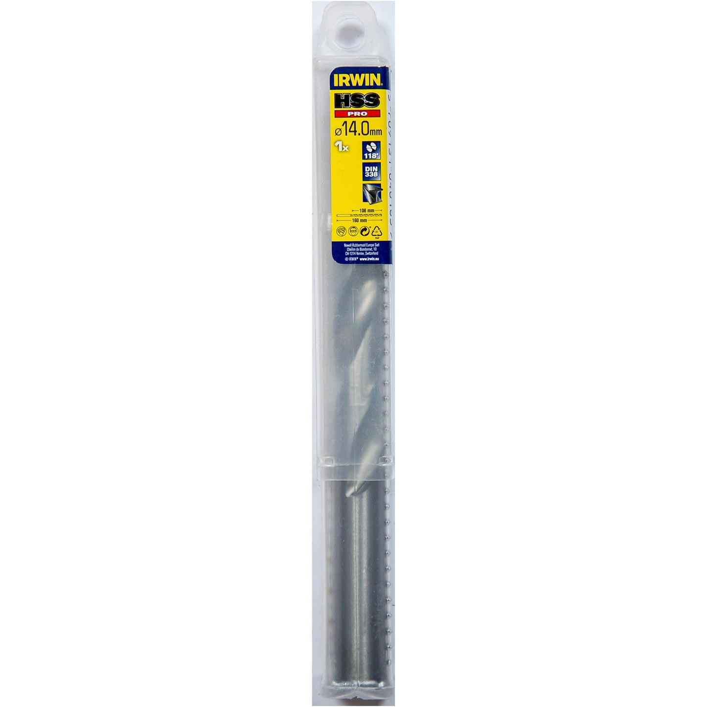 Irwin HSS PRO Metal drill 118° 14.0MM - 10502405