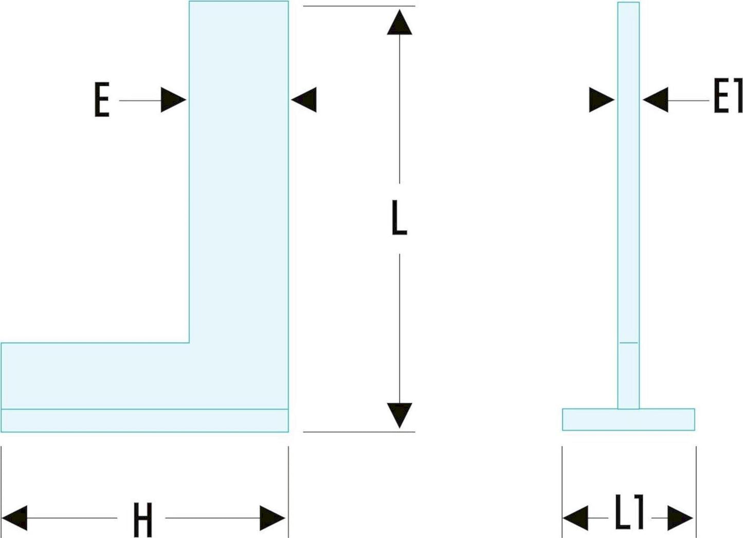 DELA.1257.10 Normale winkelhaken met aanslag - Klasse II - 500x330mm