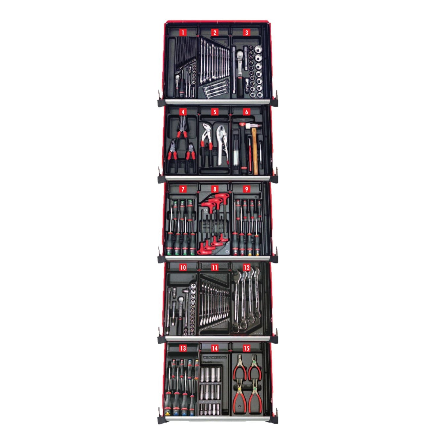 Tool set of 15 modules - 175 pieces - CM.175BNL