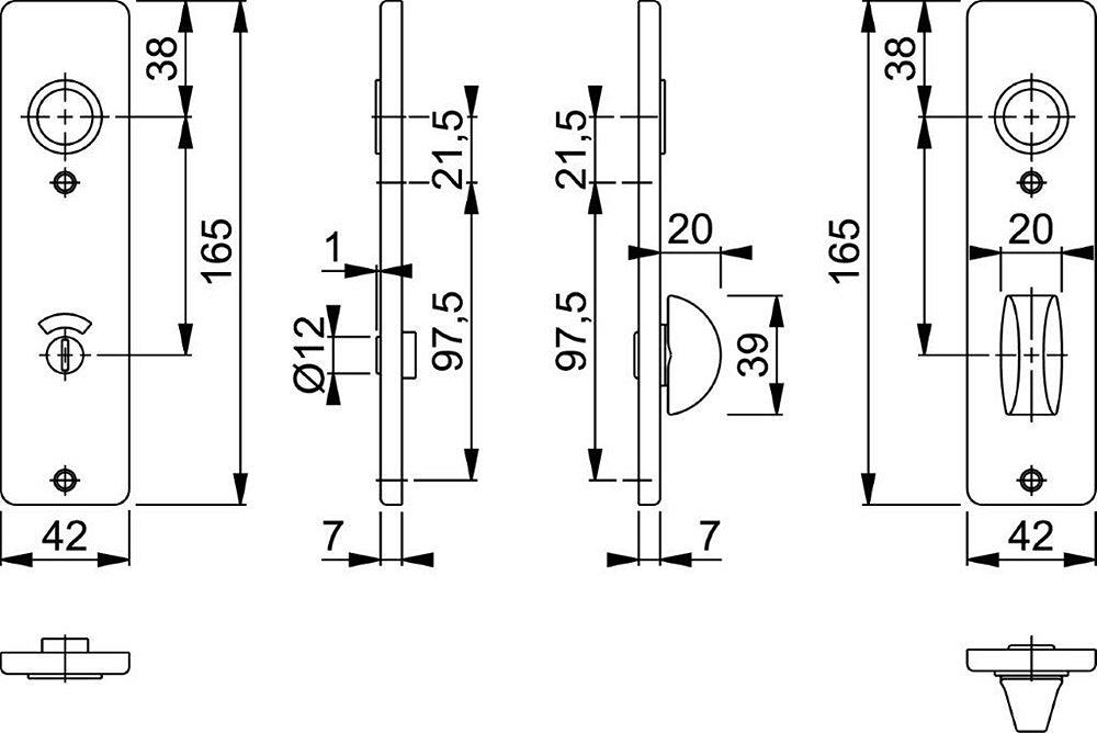 Duranorm® Kortschild 202KP 165x42mm WC63X8 F1 (Paar) - 6165468