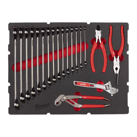 MAX BITE™ Schraubenschlüssel- und Zangenset mit PACKOUT™-Schaumstoffeinlage – 19-teilig – 4932480715