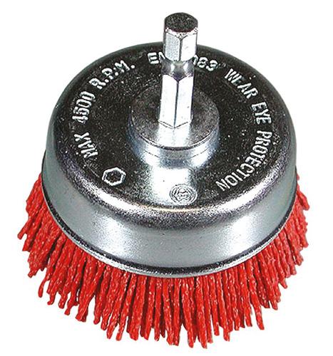 Komborstel 75 met 1/4"zeskant stift met slijpnylon grof - 751330