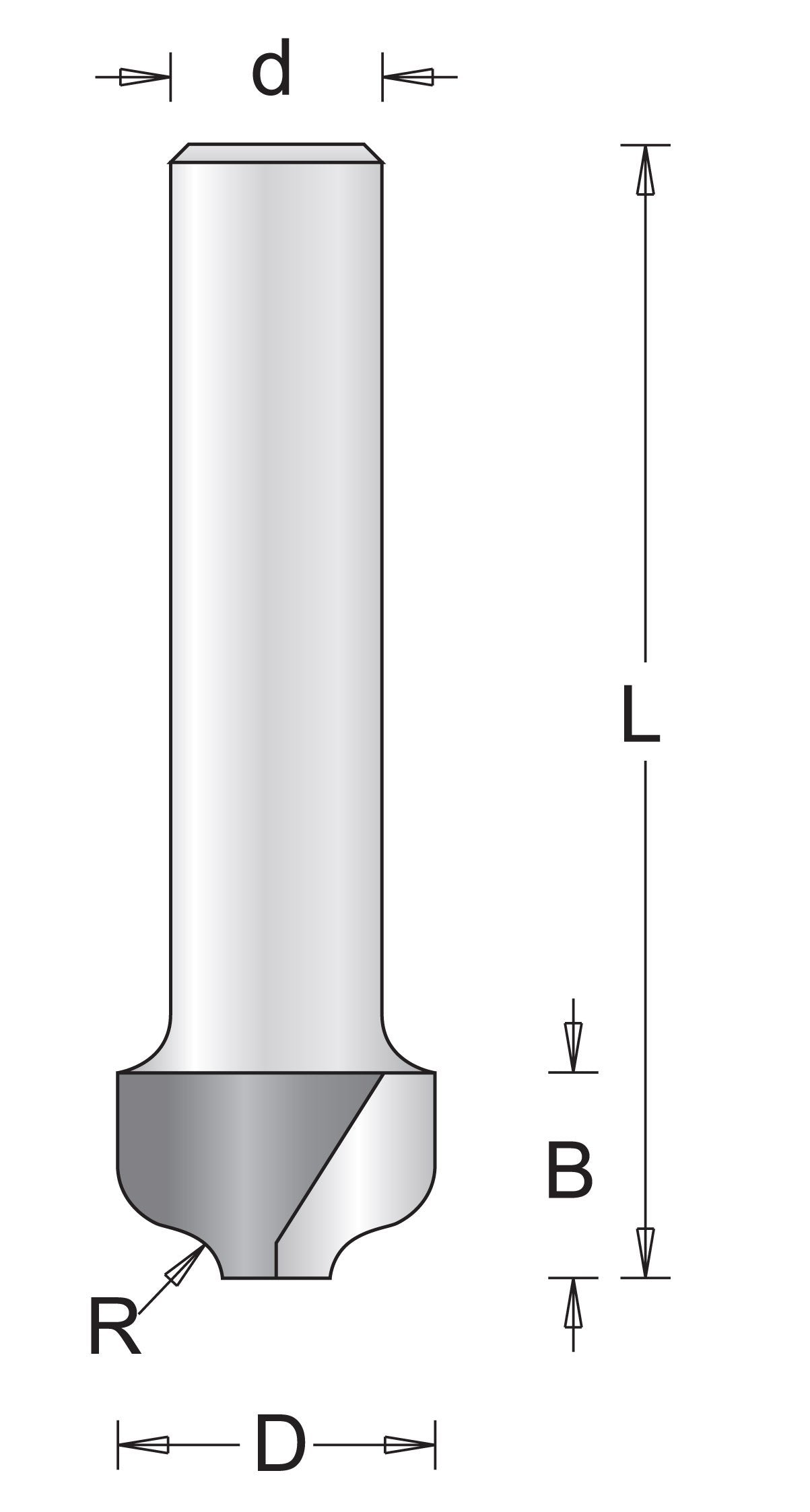 8 mm profile cutter 12.7 x 50 x 2 mm - 754090