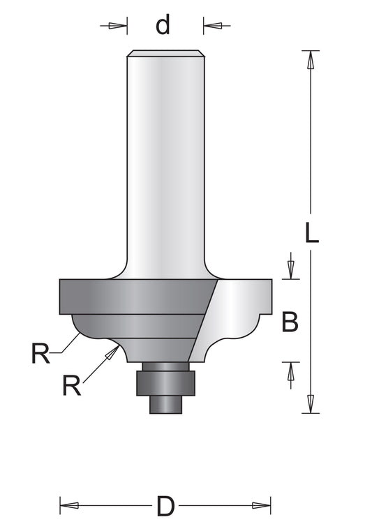 8 mm profile cutter 31.8 x 50 x 45 mm - 754114