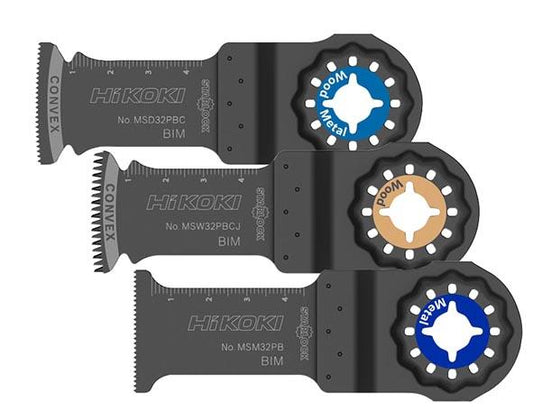 3-delige set Multi-tool zaagbladen 1 x MSD32PBC / 1 x MSW32PC / 1 x MSW32PB - 782793