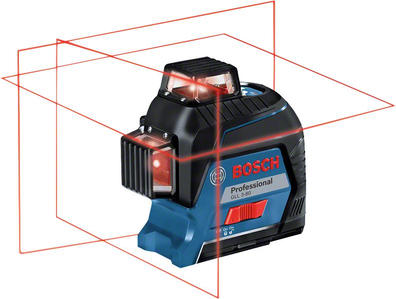 GLL 3-80 Cross Line Laser 3x360° Red in Case - 0601063S00