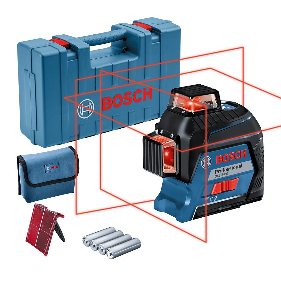 GLL 3-80 Cross Line Laser 3x360° Red in Case - 0601063S00