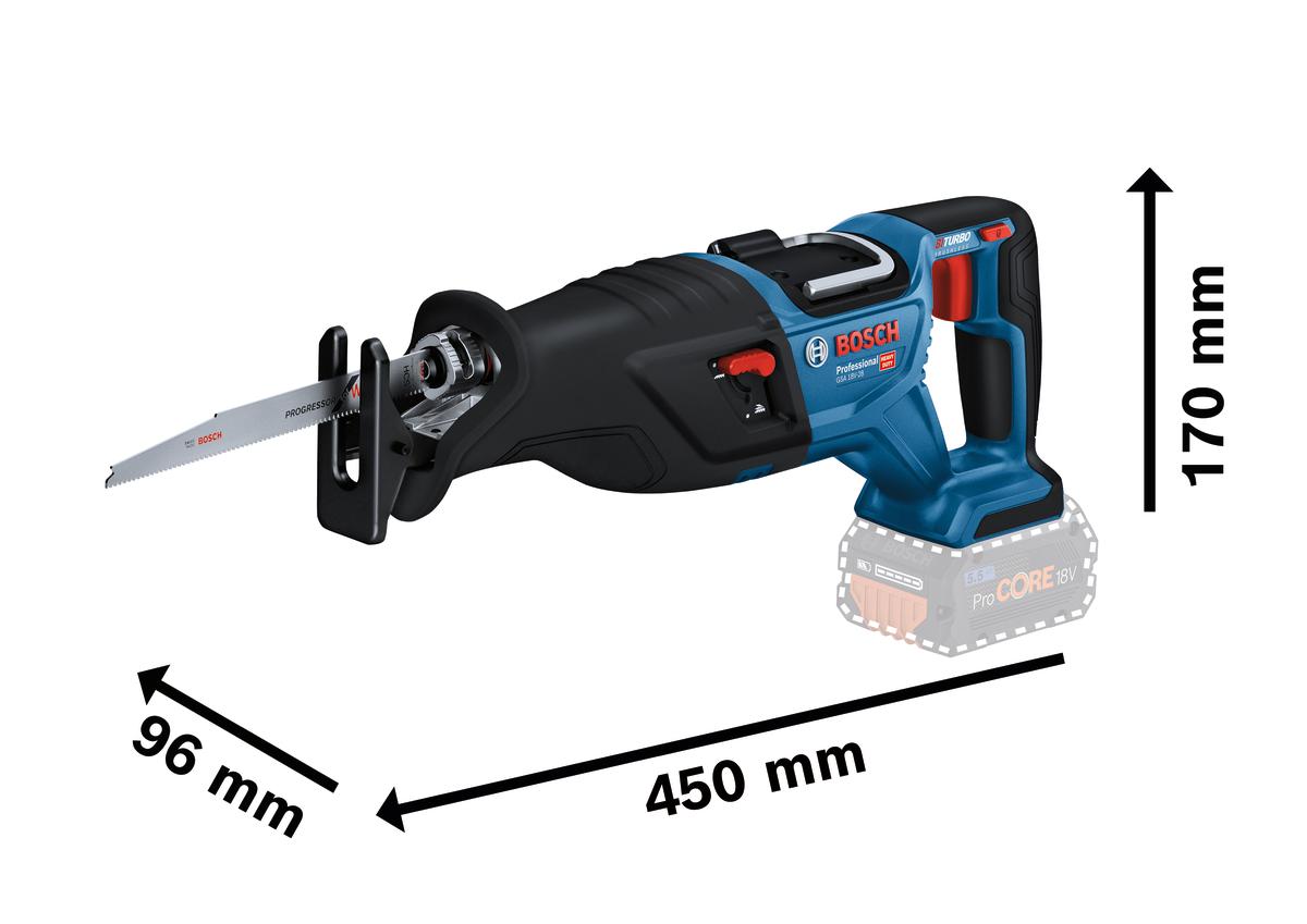GSA 18V-28 Cordless Reciprocating Saw BITURBO 18V Basic Body - 06016C0000
