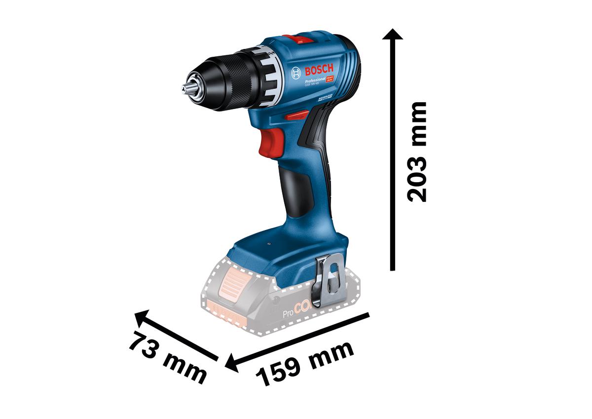 GSR 18V-45 Cordless Drill Driver 18V Basic Body in L-Boxx - 06019K3201
