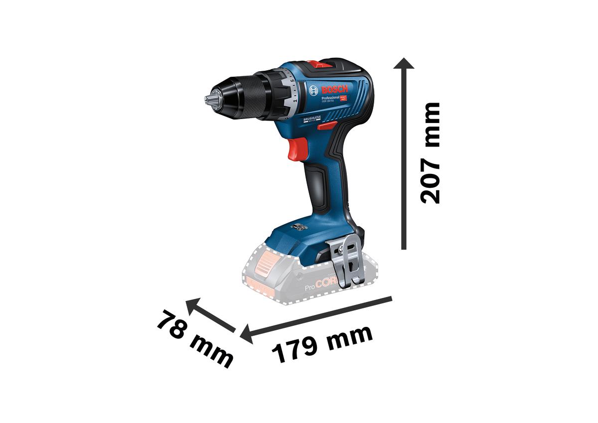GSR 18V-55 Akku-Bohrschrauber 18V 4,0Ah + 82-teiliges Zubehörset - 06019H5209