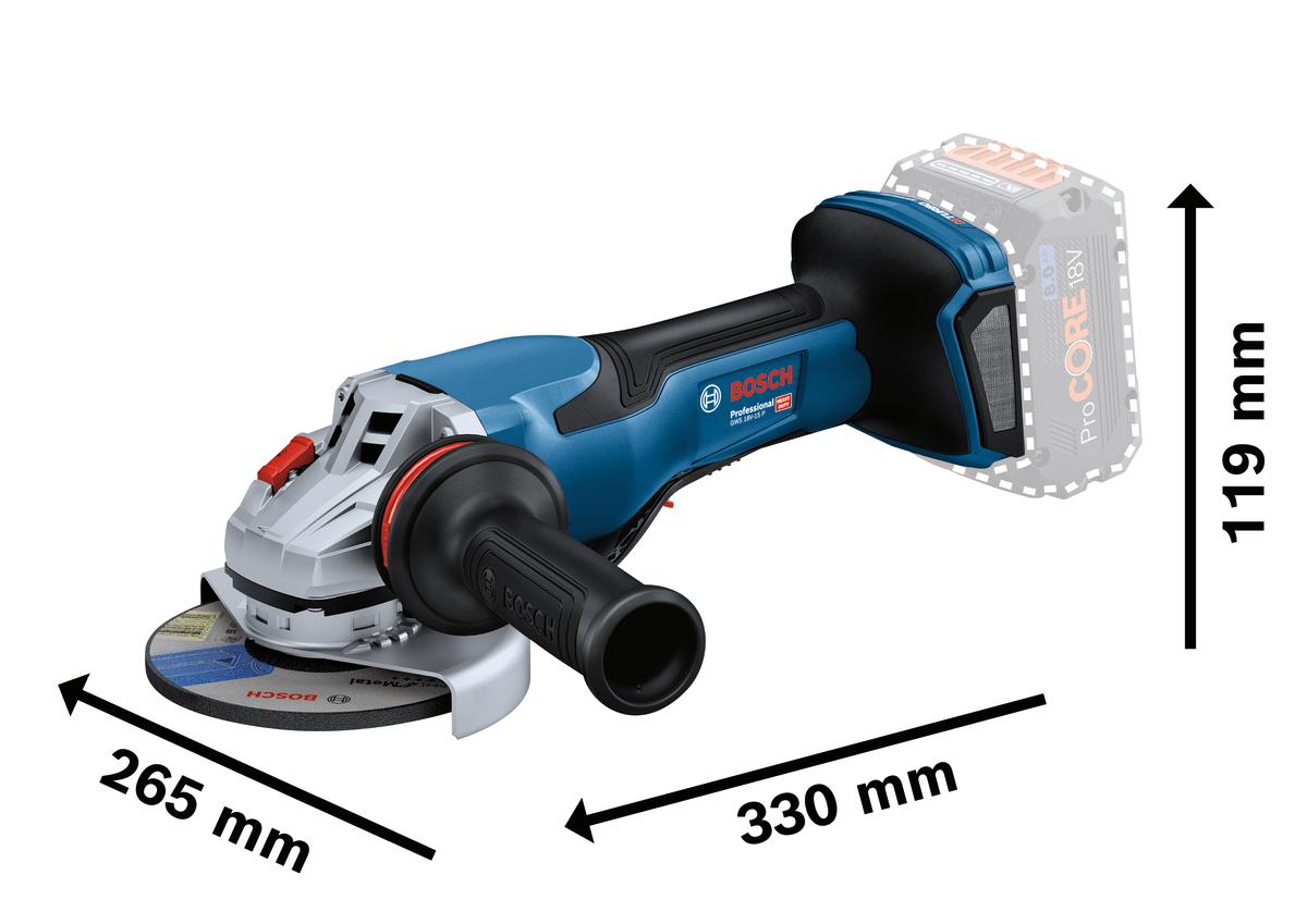 GWS 18V-15 P Akku-Winkelschleifer 125 mm 18-V-Grundkörper – 06019H6A00