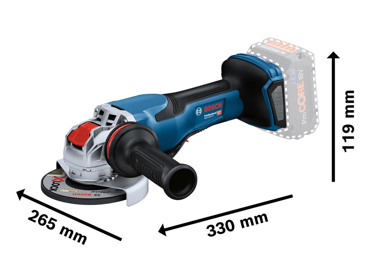 GWX 18V-15 P Akku-Winkelschleifer 125 mm 18-V-Grundkörper – 06019H6F00