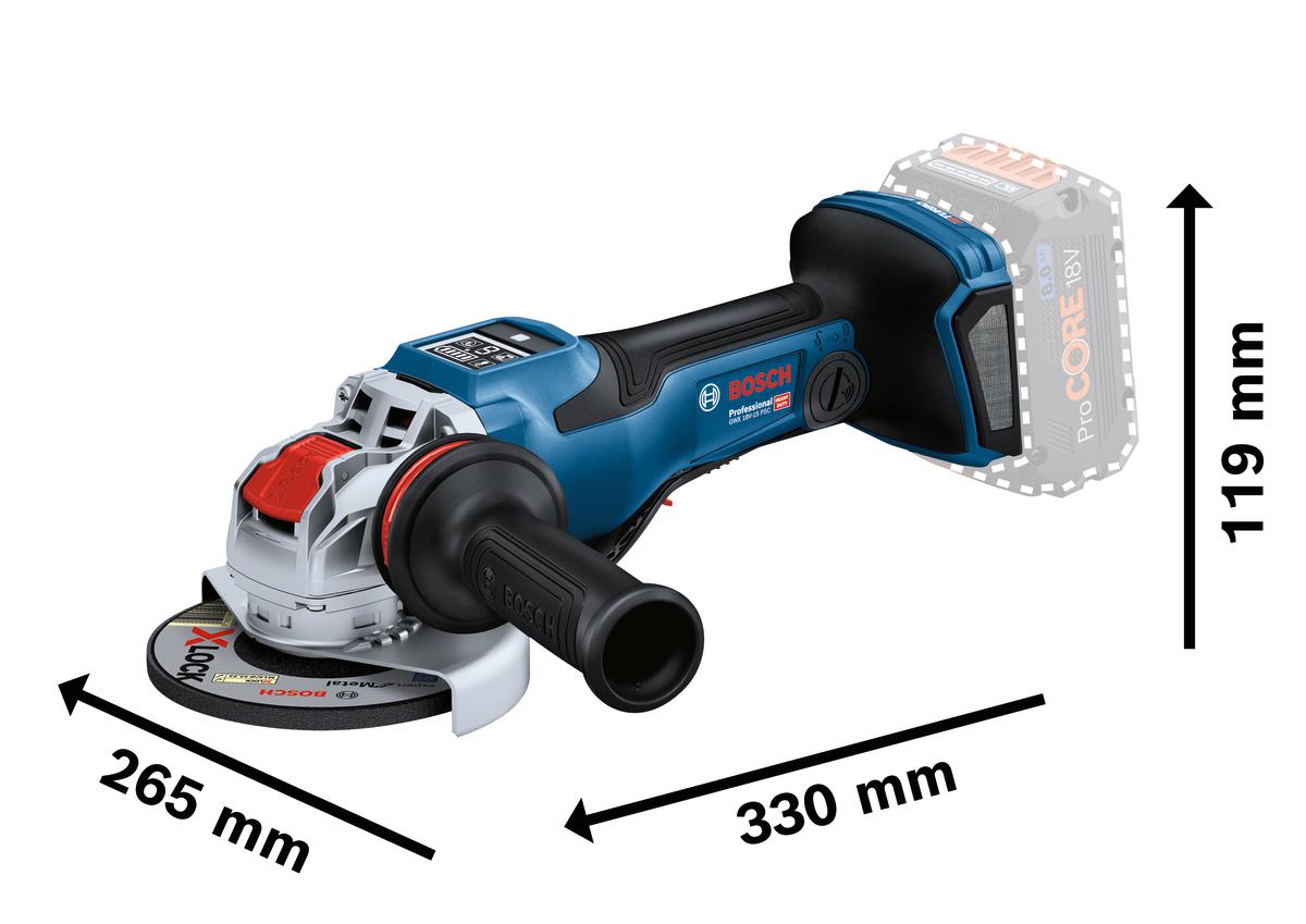 GWX 18V-15 PSC Accu Haakse Slijper 125mm 18V 8.0Ah in L-Boxx - 06019H6G01