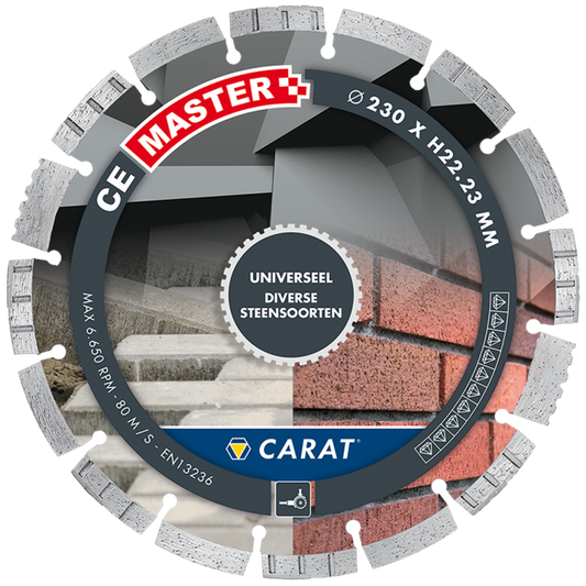 CARAT DIAMANTZAAG UNIVERSEEL Ø115x22,23MM, CE MASTER