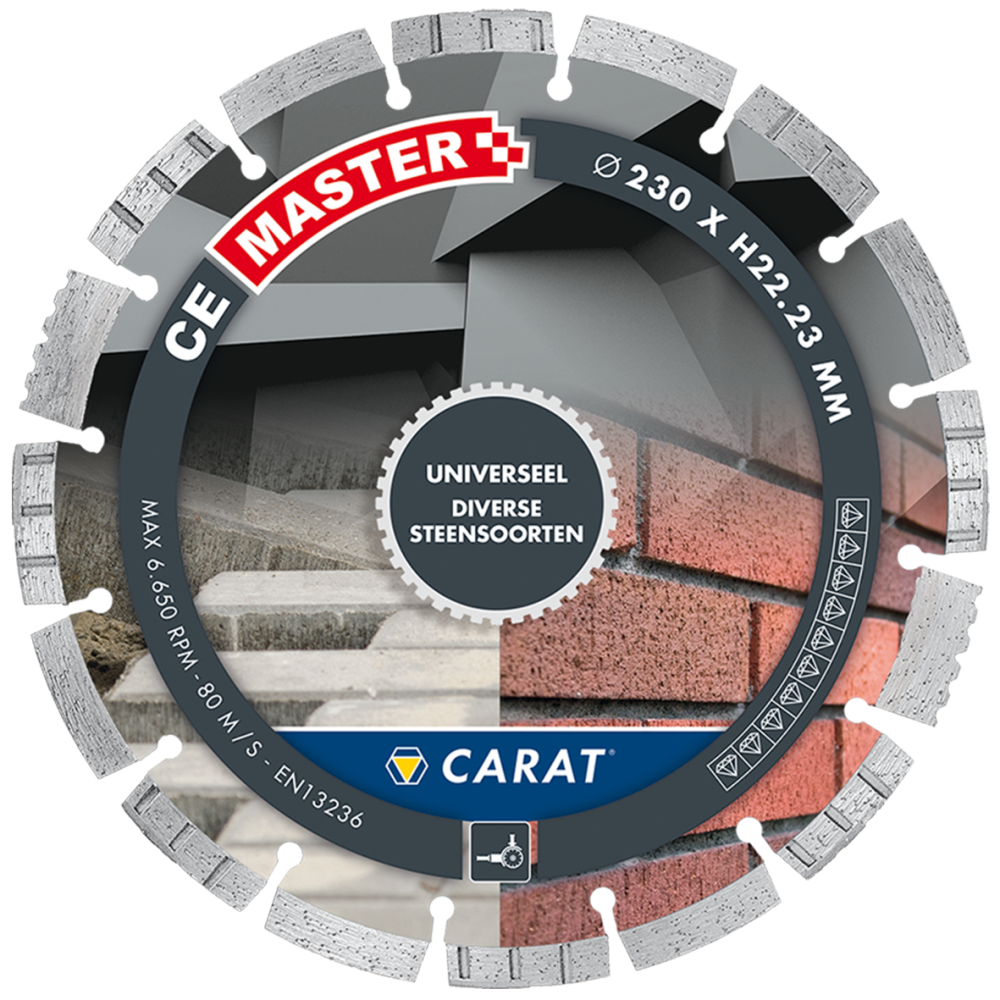 CARAT DIAMANTZAAG UNIVERSEEL Ø230x22,23MM, CE MASTER