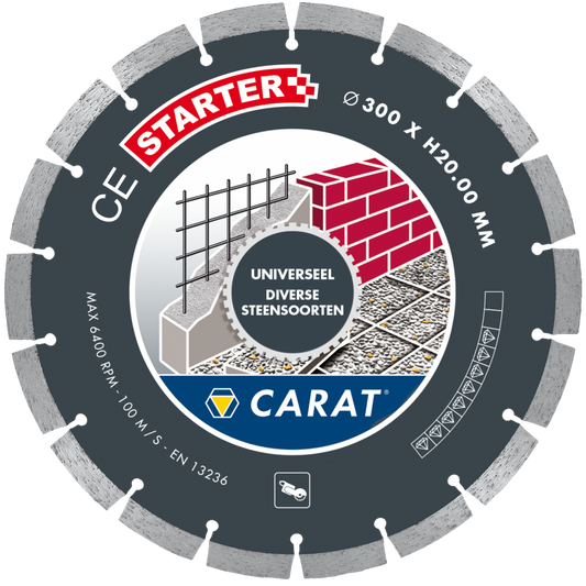 CARAT DIAMANTZAAG UNIVERSEEL Ø350x20,00MM, CE STARTER
