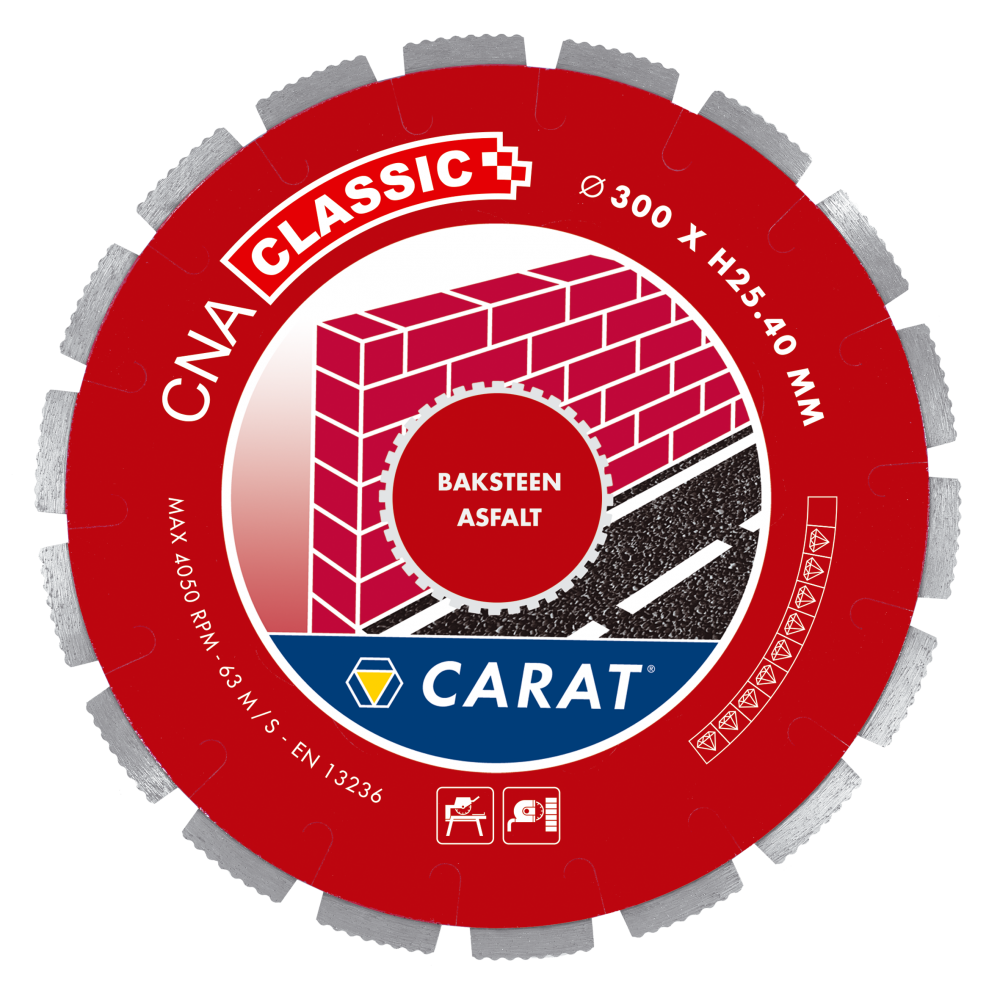 CARAT DIAMANTZAAG BAKSTEEN Ø350x30,00MM, CNA CLASSIC