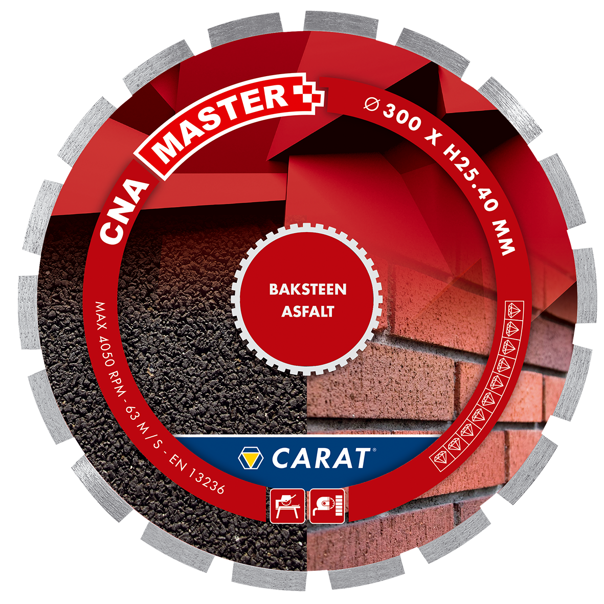 CARAT DIAMANTZAAG BAKSTEEN Ø400x25,40MM, CNA MASTER