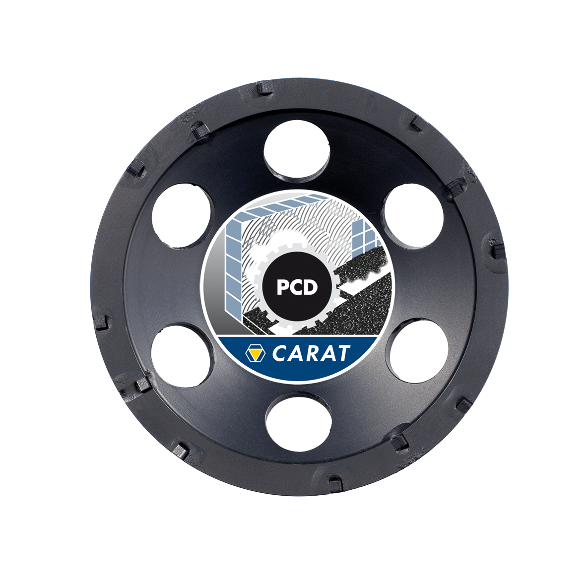 CARAT SLIJPKOP VOOR LIJM/VERFRESTEN Ø180x22,23 MM, PCD MASTER