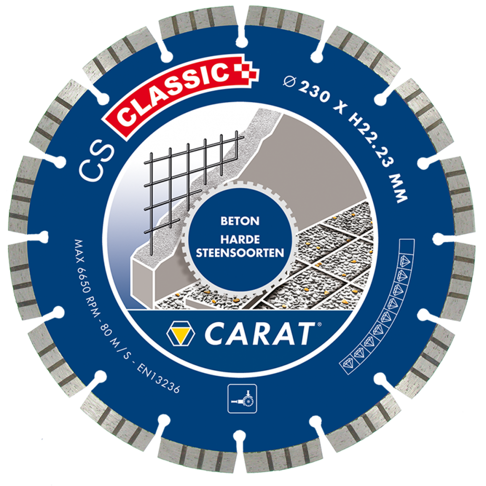 CARAT DIAMANTZAAG BETON Ø125x22,23MM, CS CLASSIC