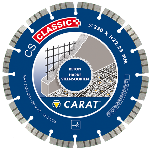 CARAT DIAMANTZAAG BETON Ø230x22,23MM, CS CLASSIC