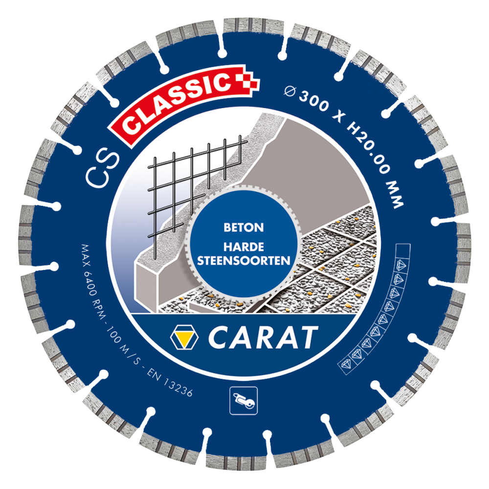 CARAT DIAMANTZAAG BETON Ø300x20,00MM, CS CLASSIC