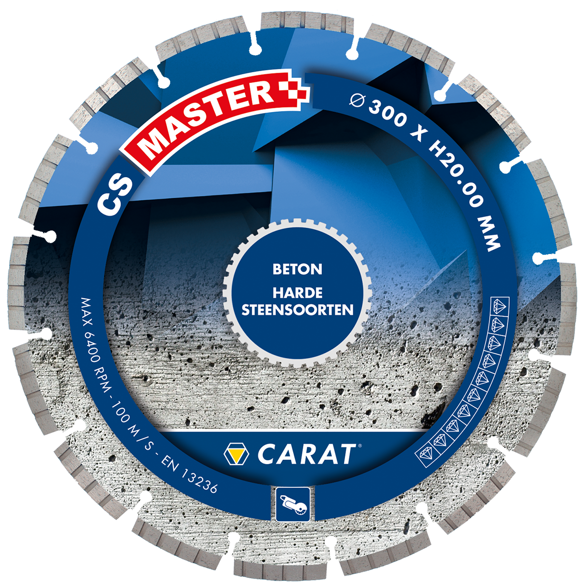 CARAT DIAMANTZAAG BETON Ø300x22,23MM, CS MASTER