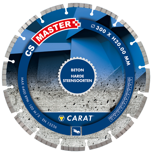 CARAT DIAMANTZAAG BETON Ø300x22,23MM, CS MASTER