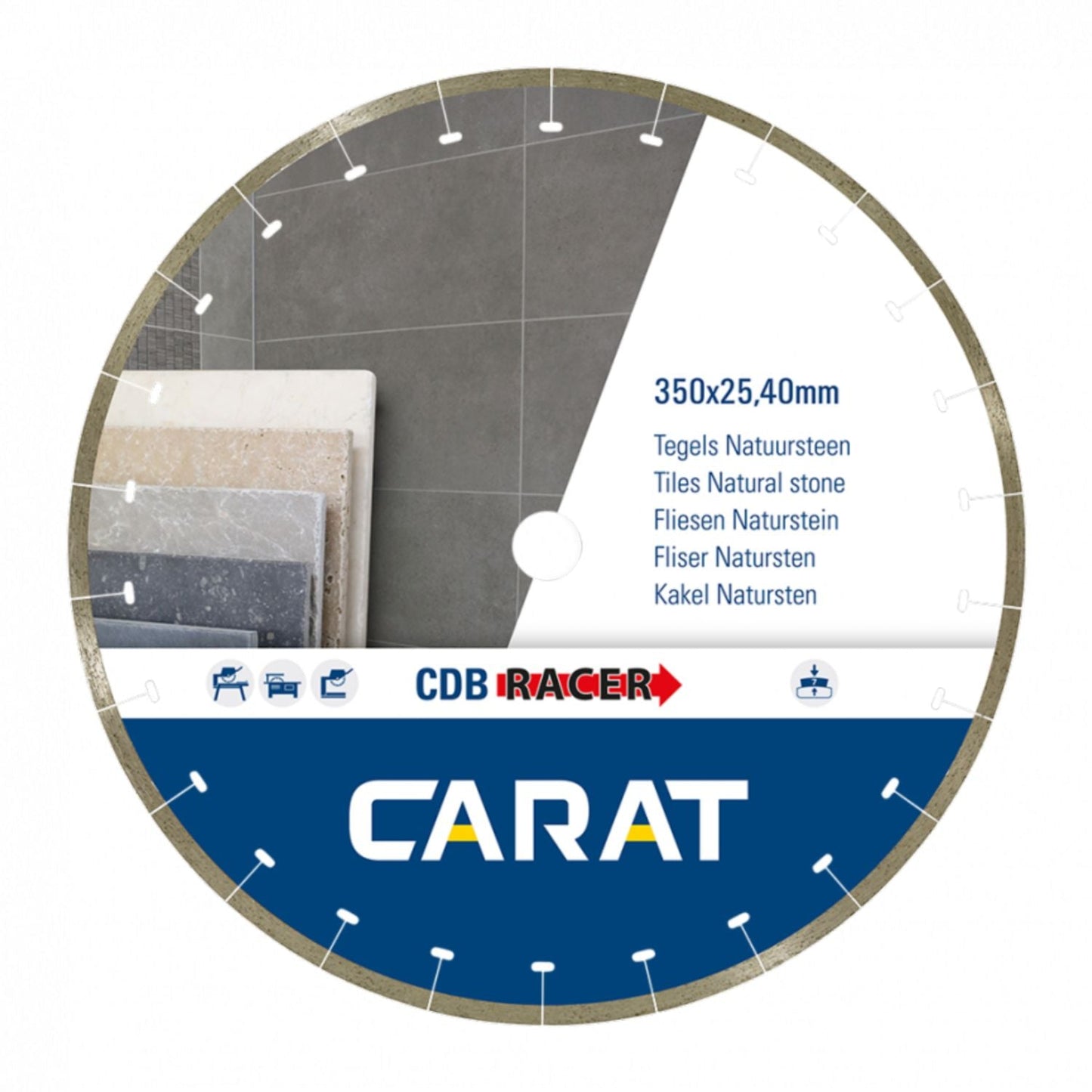 Carat Diamantzaag Tegels/Nat.Steen Ø 350x25,40mm CDB Racer - CDBM350400