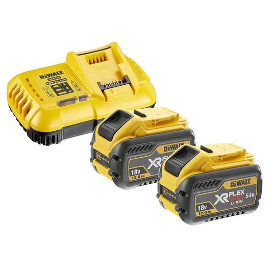 DCB118Y2 XR FlexVolt Akku Starter Set 2x 18V/54V 12Ah + Schnellladegerät