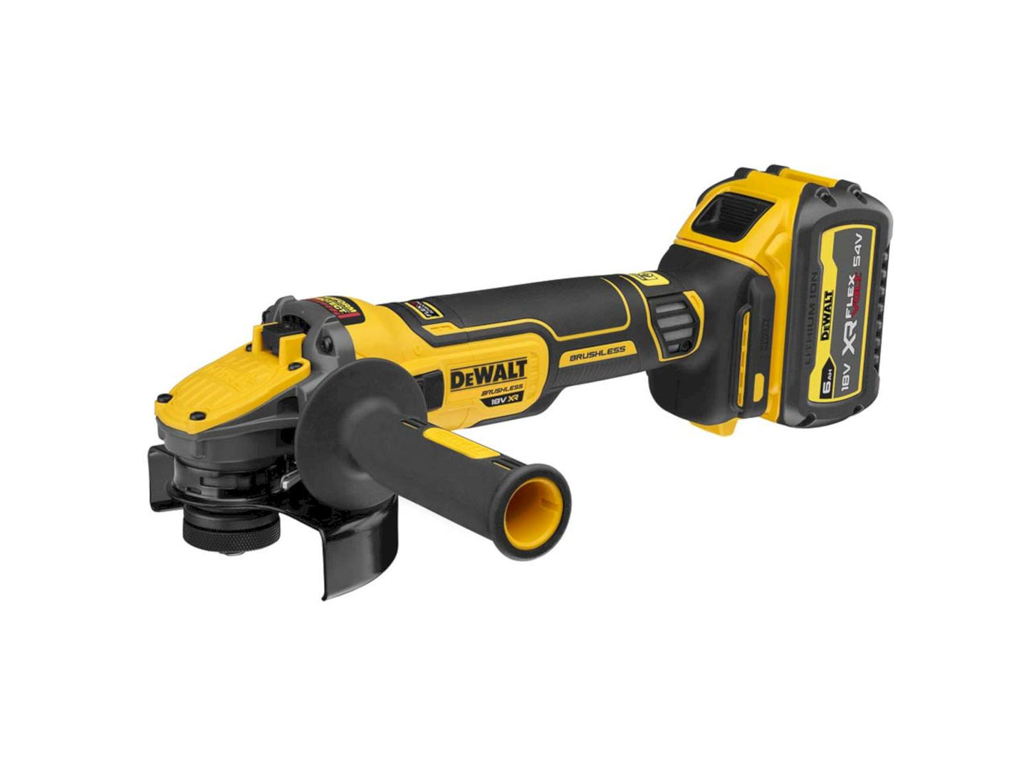 DCG409VST1 FLEXVOLT Advantage Accu Haakse Slijper 125mm Brushless 18V/54V 6.0Ah in TSTAK koffer