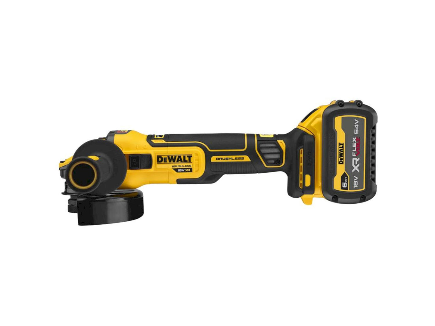 DCG409VST1 FLEXVOLT Advantage Accu Haakse Slijper 125mm Brushless 18V/54V 6.0Ah in TSTAK koffer