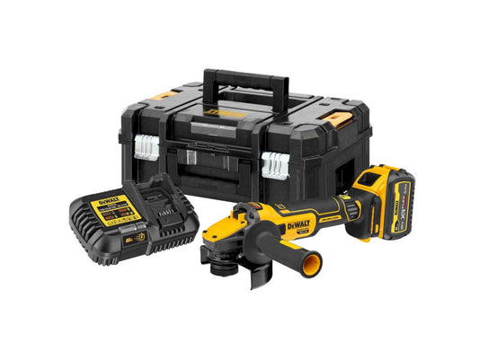 DCG409VST1 FLEXVOLT Advantage Accu Haakse Slijper 125mm Brushless 18V/54V 6.0Ah in TSTAK koffer