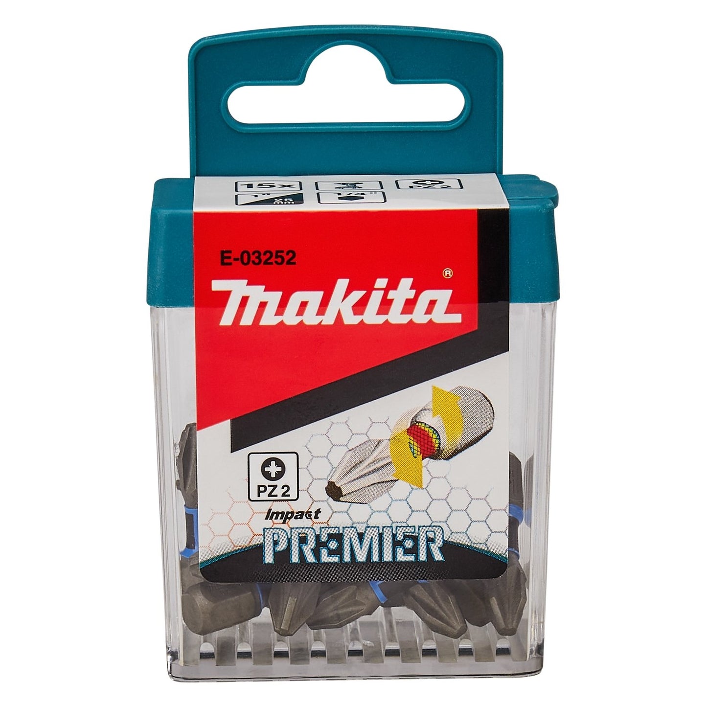 Impact driver bits PZ2x25mm (15 pieces) XTT Impact Premier - E-03252