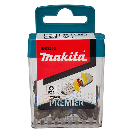 Slagschroefbits PZ2x25mm (15 stuks) XTT Impact Premier - E-03252