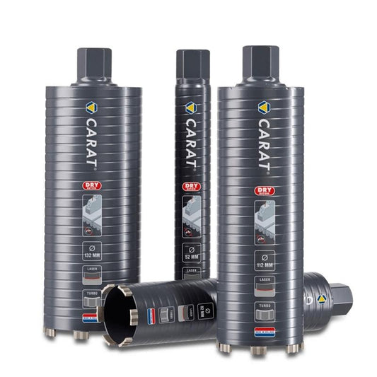 CARAT DIAMANTBOOR DRY BETON SET Ø52-82-112-132x300x5/4"" UNC