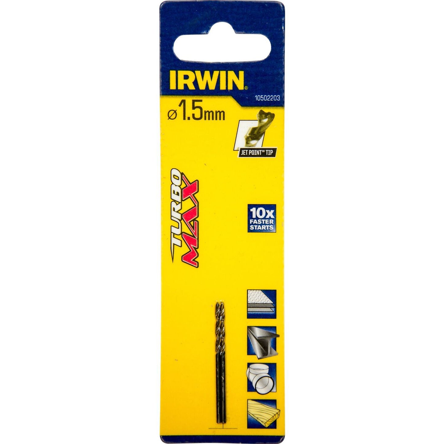 Irwin HSS Metaalboor Turbomax 1.5 X 40 - 10502203