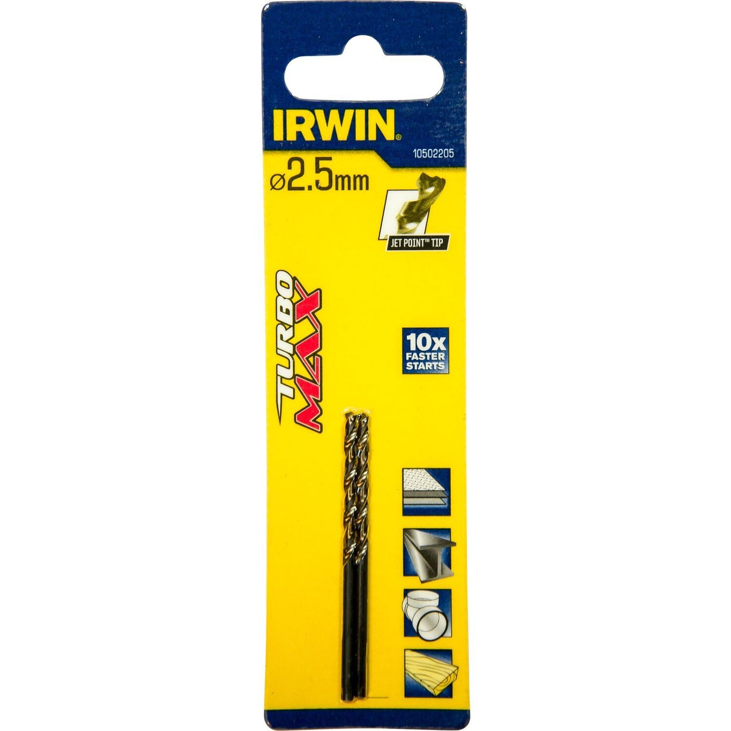 Irwin HSS Metaalboor Turbomax 2.5 X 57 - 10502205