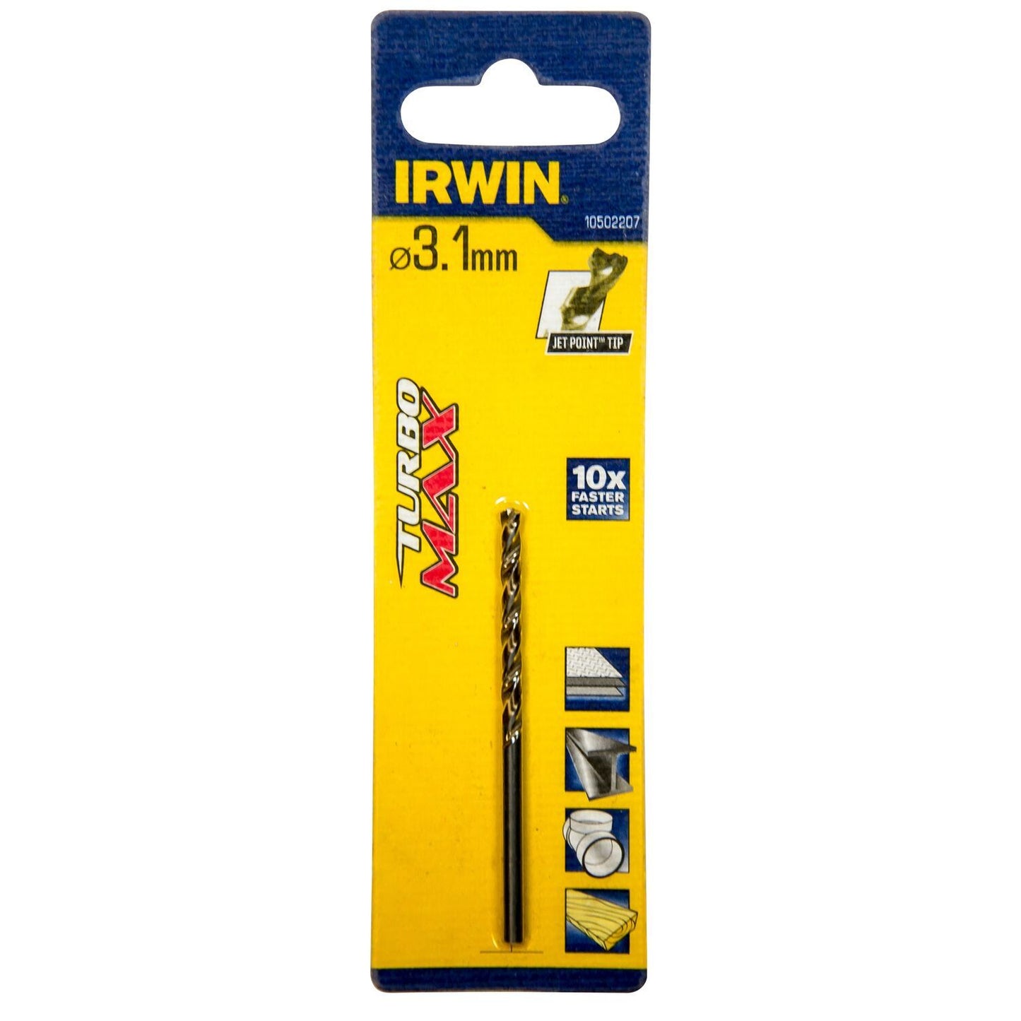 Irwin HSS Metaalboor Turbomax 3.1 X 65 - 10502207
