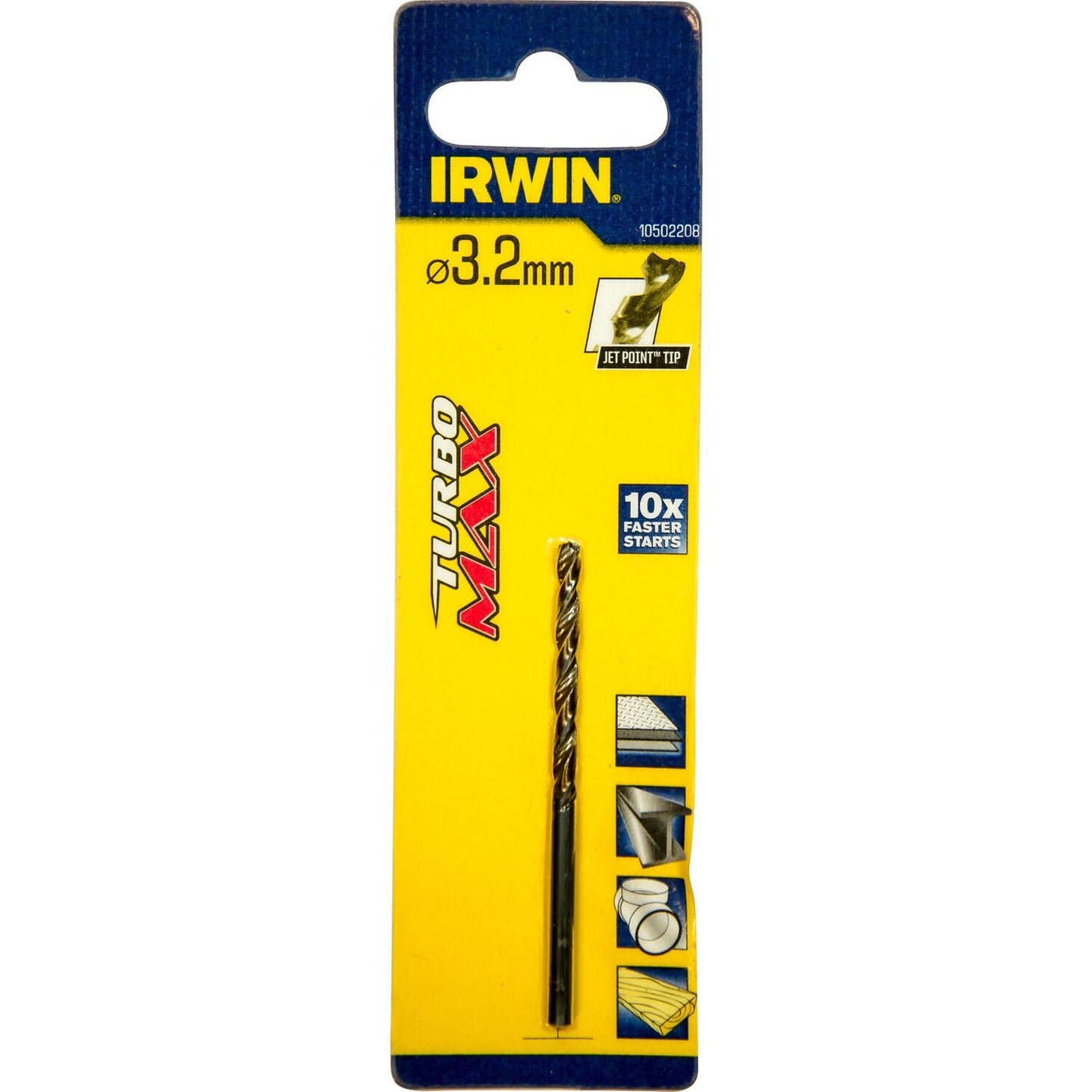 Irwin HSS Metaalboor Turbomax 3.2 X 65 - 10502208
