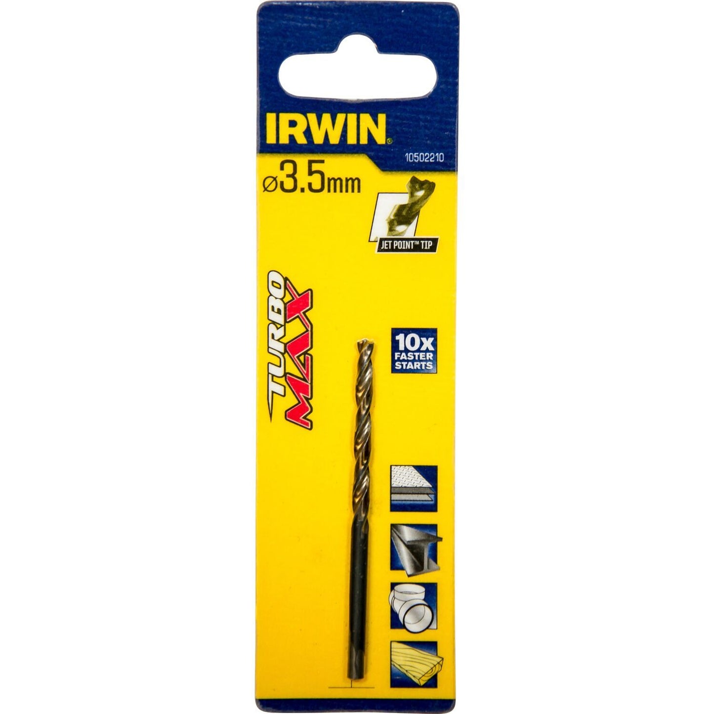 Irwin HSS Metaalboor Turbomax 3.5 X 70 - 10502210