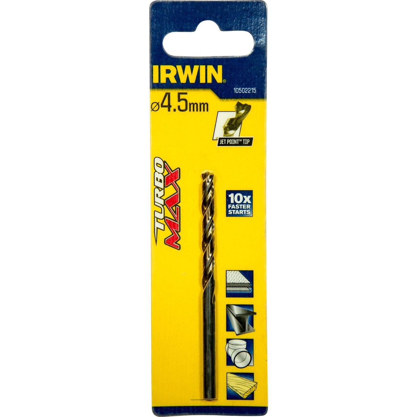Irwin HSS Metaalboor Turbomax 4.5 X 80 - 10502215