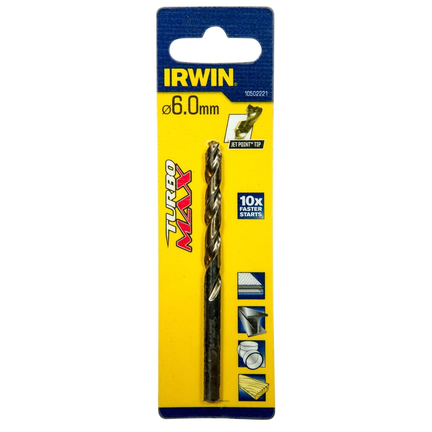 Irwin HSS Metal Drill Turbomax 6.0 X 93 - 10502221