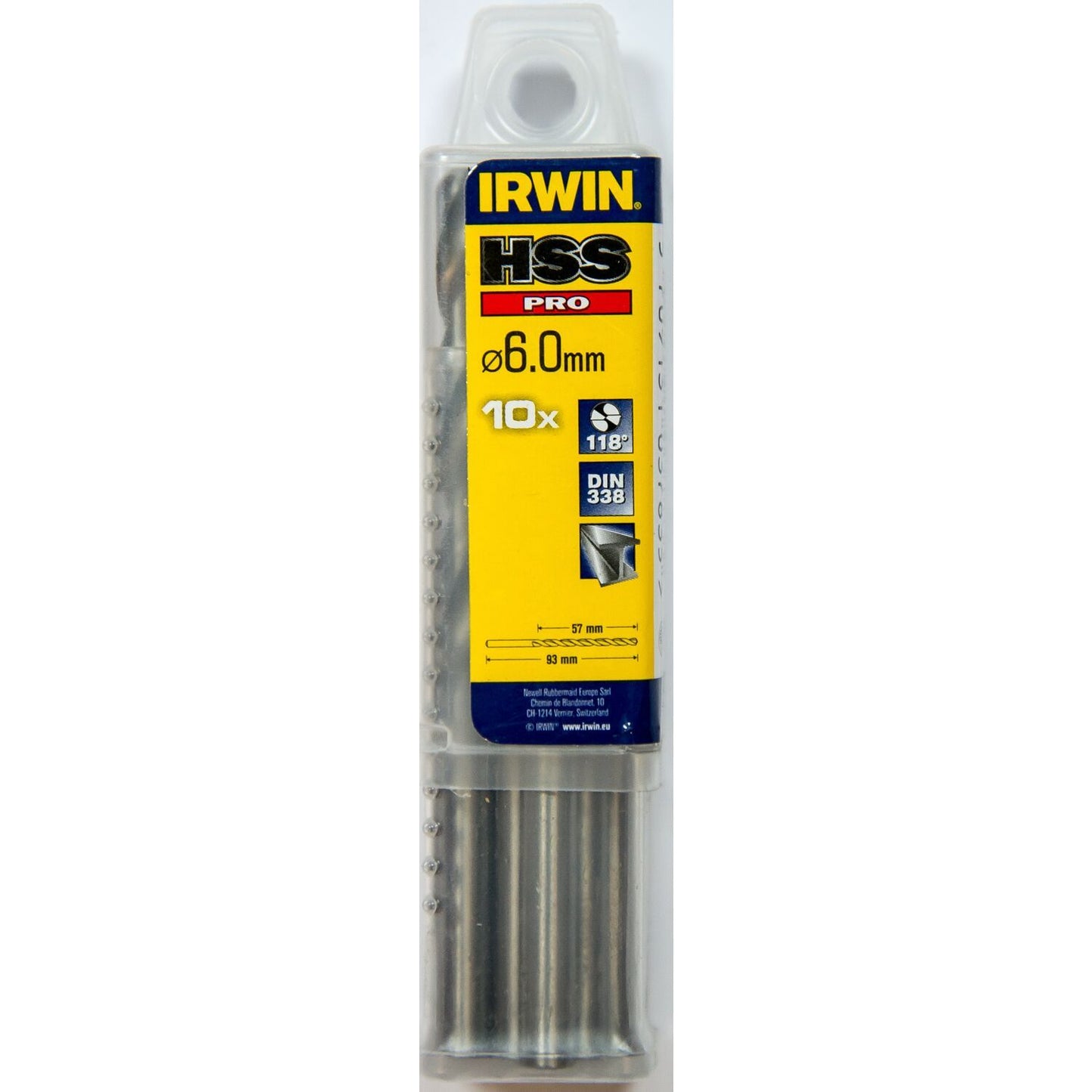 Irwin HSS PRO Metaalboor 118° 6.0MM 10PCS - 10502291