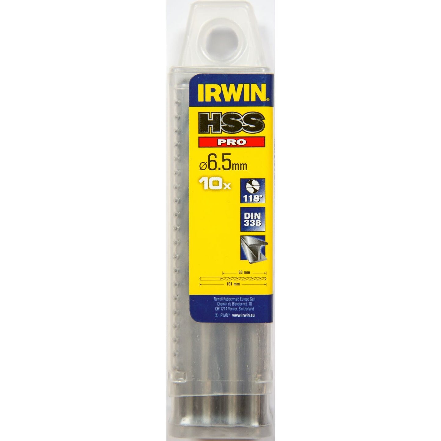 Irwin HSS PRO Metaalboor 118° 6.5MM 10PCS - 10502296