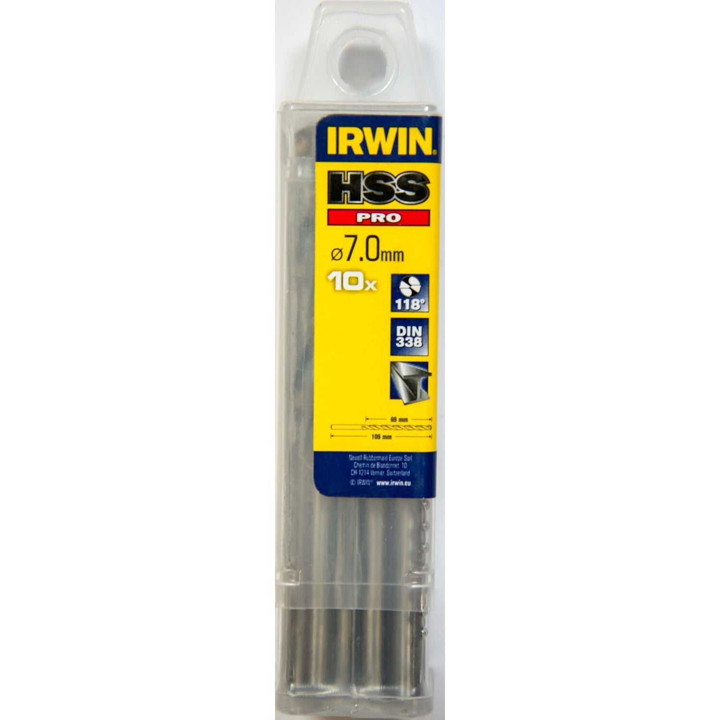 Irwin HSS PRO Metaalboor 118° 7.0MM 10PCS - 10502301
