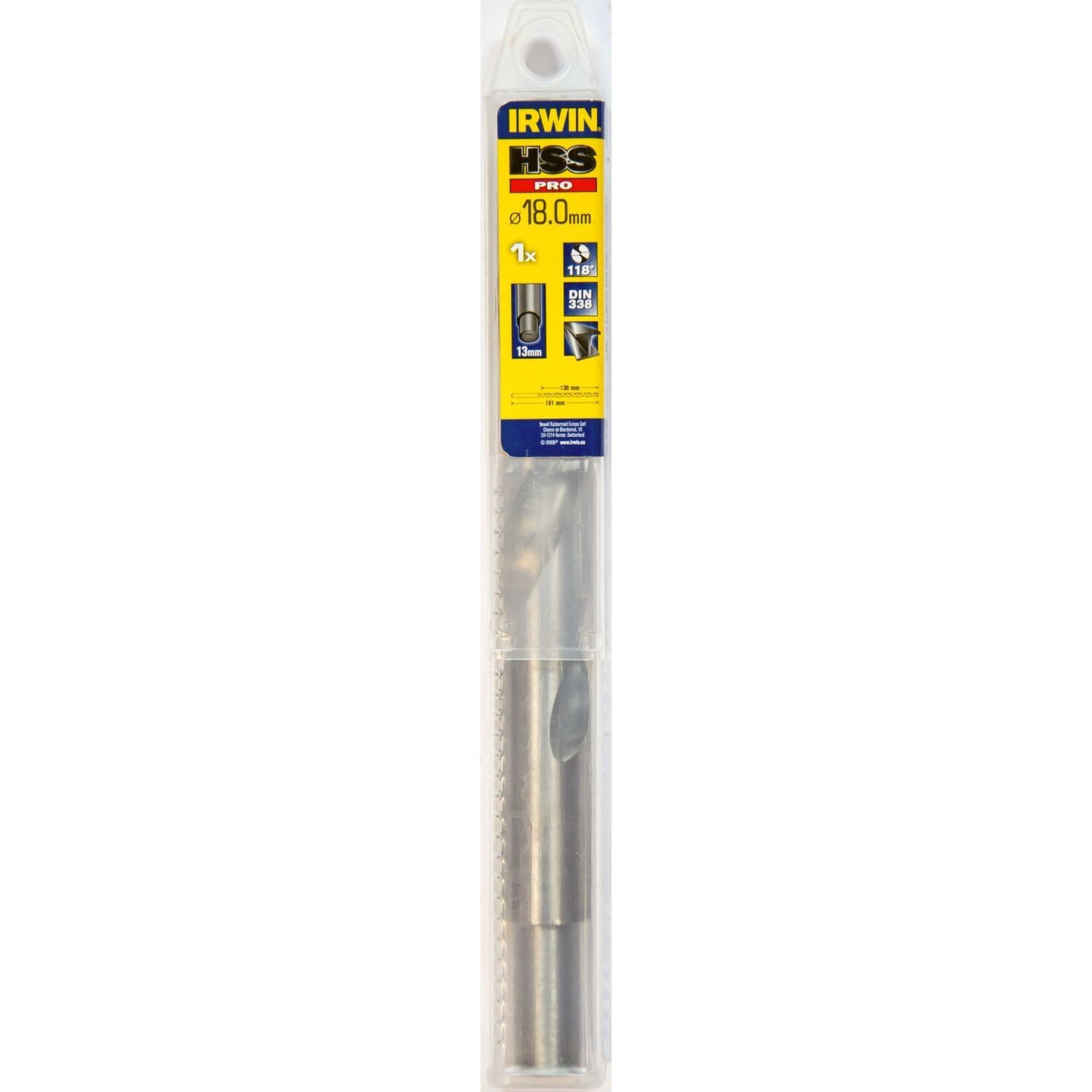 Irwin HSS PRO Metaalboor 118° 18.0MM QD - 10502371