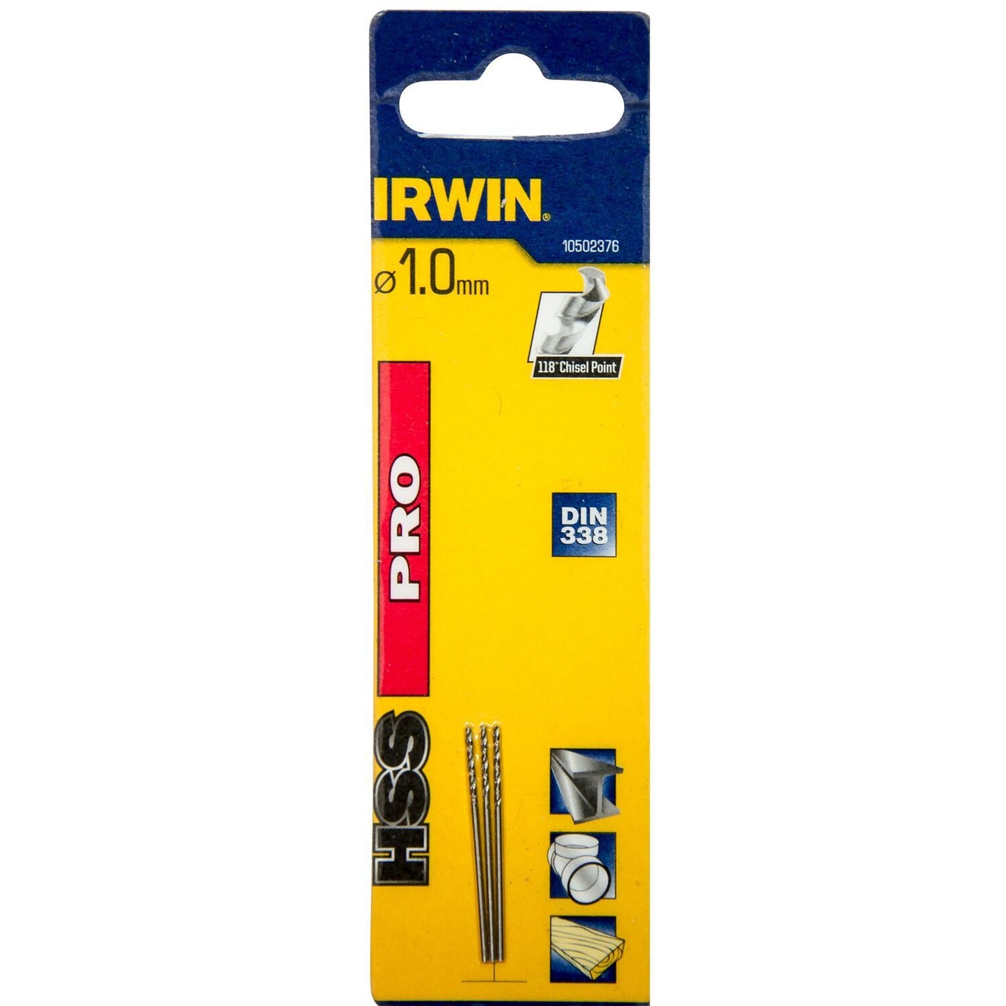 Irwin HSS PRO Metaalboor 118° 1.0MM - 10502376